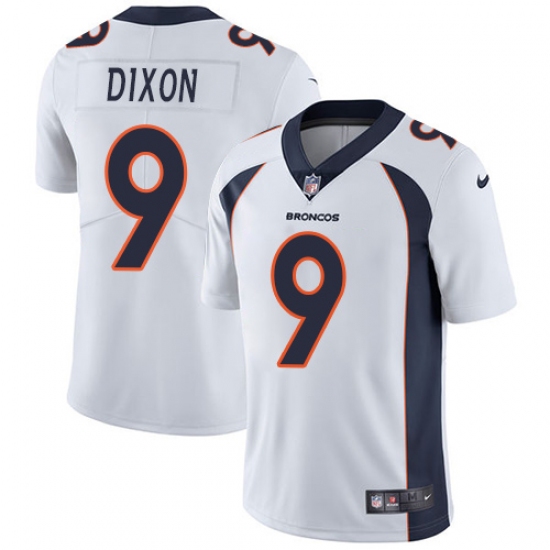 Men's Nike Denver Broncos 9 Riley Dixon White Vapor Untouchable Limited Player NFL Jersey