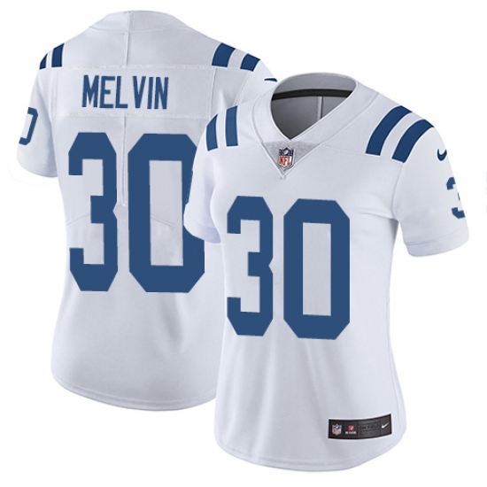Women's Nike Indianapolis Colts 30 Rashaan Melvin White Vapor Untouchable Elite Player NFL Jersey