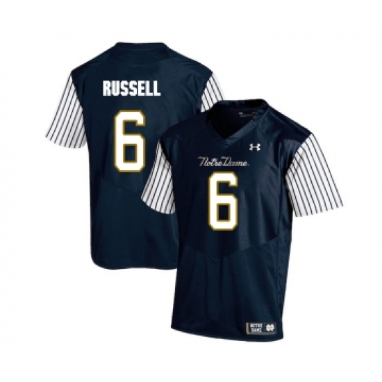 Notre Dame Fighting Irish 6 KeiVarae Russell Navy College Football Jersey