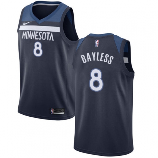 Youth Nike Minnesota Timberwolves 8 Jerryd Bayless Swingman Navy Blue NBA Jersey - Icon Edition