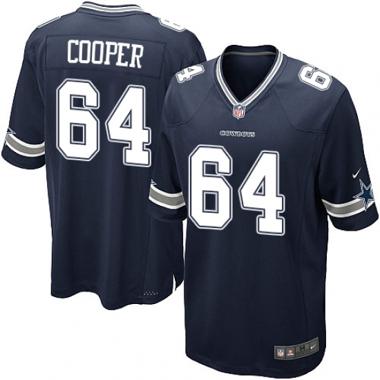 Men's Nike Dallas Cowboys 64 Jonathan Cooper Game Navy Blue Team Color NFL Jersey