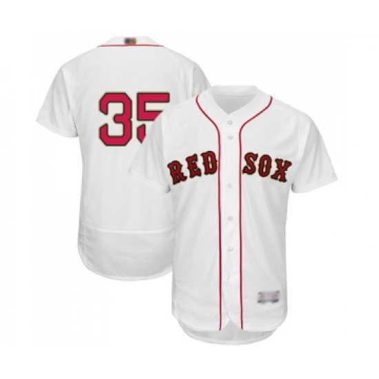 Men's Boston Red Sox 35 Steven Wright White 2019 Gold Program Flex Base Authentic Collection Baseball Jersey