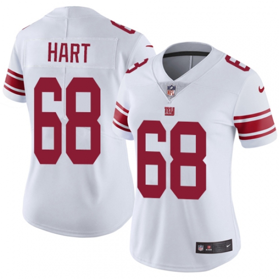 Women's Nike New York Giants 68 Bobby Hart White Vapor Untouchable Elite Player NFL Jersey
