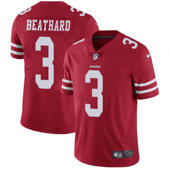 Youth Nike San Francisco 49ers 3 C. J. Beathard Red Team Color Vapor Untouchable Limited Player NFL Jersey
