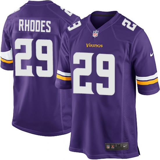 Men's Nike Minnesota Vikings 29 Xavier Rhodes Game Purple Team Color NFL Jersey