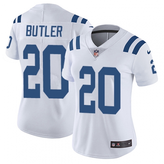 Women's Nike Indianapolis Colts 20 Darius Butler Elite White NFL Jersey