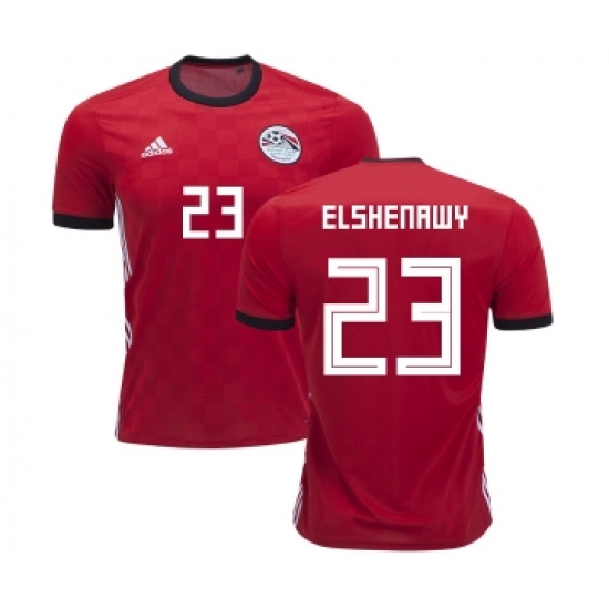 Egypt 23 Elshenawy Red Home Soccer Country Jersey