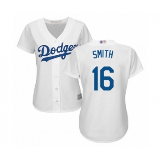 Women's Los Angeles Dodgers 16 Will Smith Authentic White Home Cool Base Baseball Player Jersey
