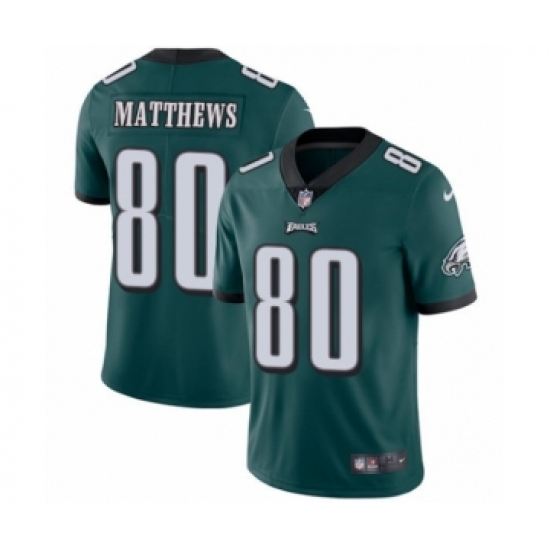 Men's Nike Philadelphia Eagles 80 Jordan Matthews Midnight Green Team Color Vapor Untouchable Limited Player NFL Jersey