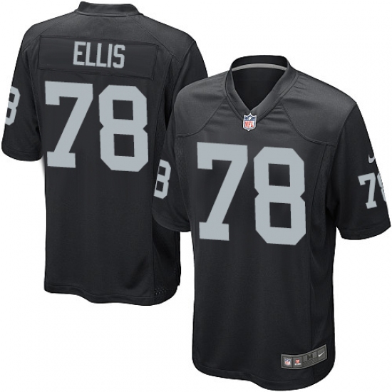 Men's Nike Oakland Raiders 78 Justin Ellis Game Black Team Color NFL Jersey