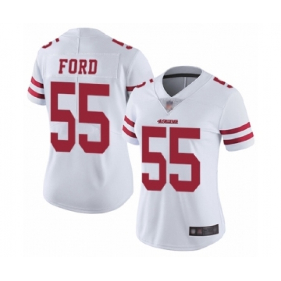 Women's San Francisco 49ers 55 Dee Ford White Vapor Untouchable Limited Player Football Jersey