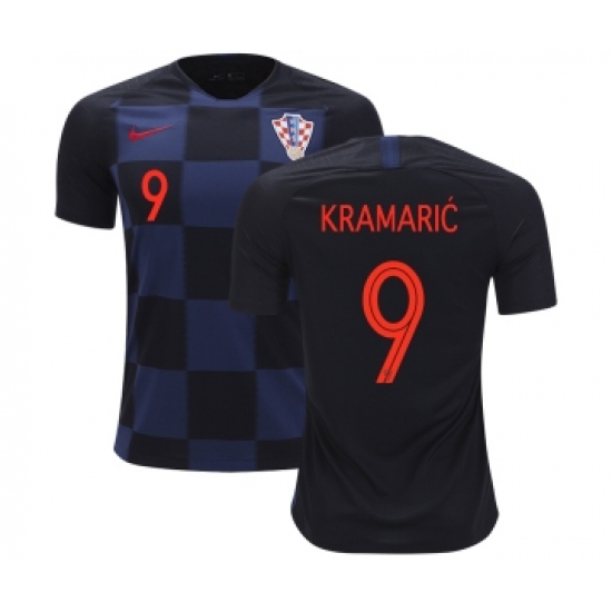 Croatia 9 Kramaric Away Kid Soccer Country Jersey