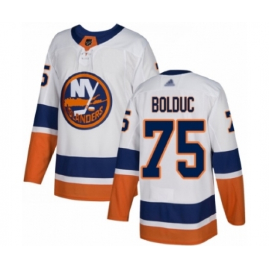 Youth New York Islanders 75 Samuel Bolduc Authentic White Away Hockey Jersey