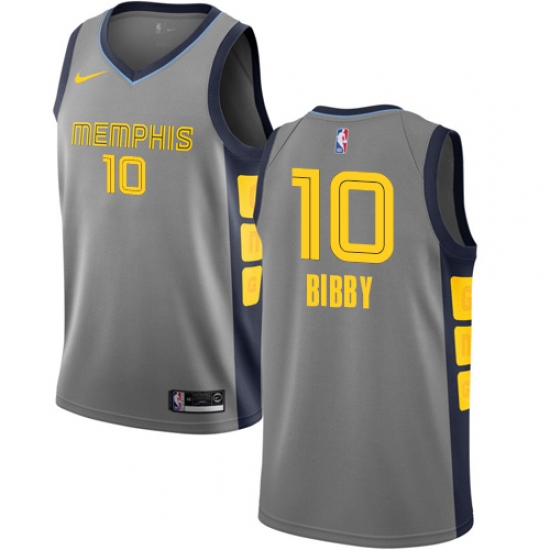 Youth Nike Memphis Grizzlies 10 Mike Bibby Swingman Gray NBA Jersey - City Edition