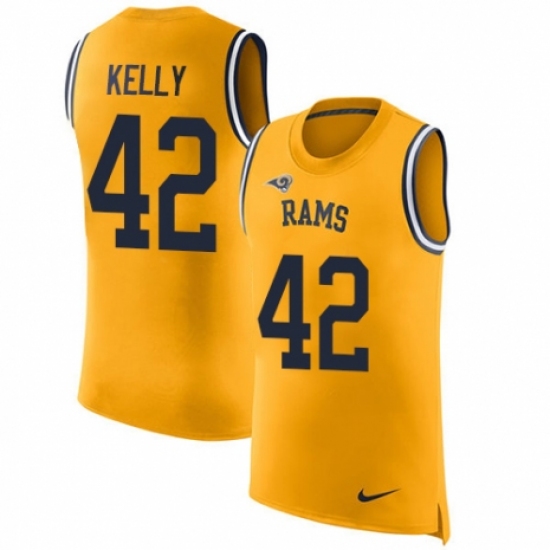 Men's Nike Los Angeles Rams 42 John Kelly Limited Gold Rush Player Name & Number Tank Top NFL Jersey