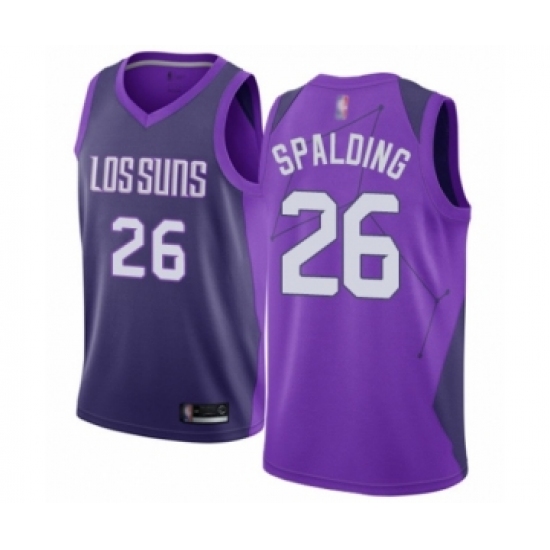 Men's Phoenix Suns 26 Ray Spalding Authentic Purple Basketball Jersey - City Edition
