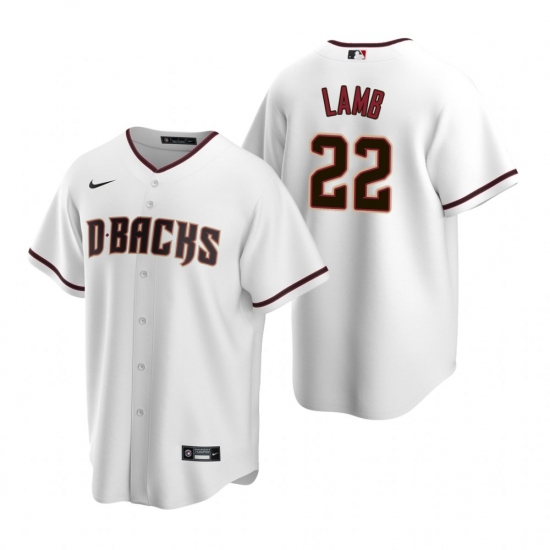 Men's Nike Arizona Diamondbacks 22 Jake Lamb White Home Stitched Baseball Jersey