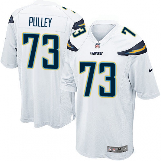 Men's Nike Los Angeles Chargers 73 Spencer Pulley Game White NFL Jersey