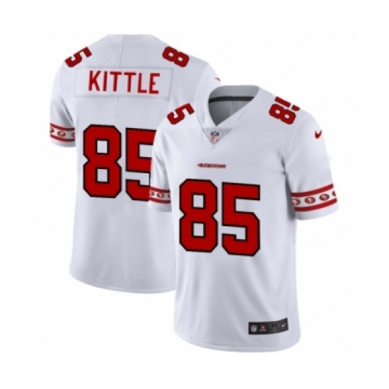 Men's San Francisco 49ers 85 George Kittle White Team Logo Cool Edition Jersey