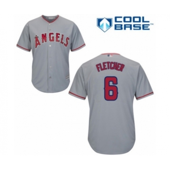 Youth Los Angeles Angels of Anaheim 6 David Fletcher Authentic Grey Road Cool Base Baseball Player Jersey