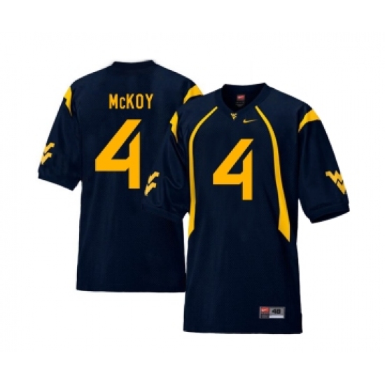 West Virginia Mountaineers 4 Kennedy McKoy Navy College Football Jersey