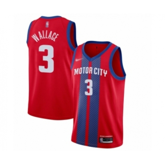 Youth Detroit Pistons 3 Ben Wallace Swingman Red Basketball Jersey - 2019 20 City Edition