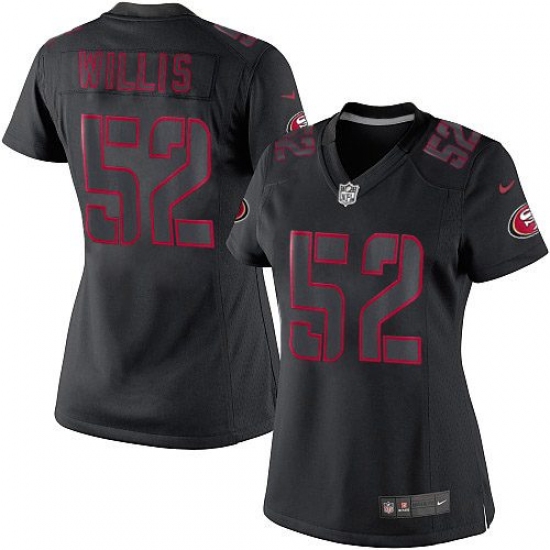 Women's Nike San Francisco 49ers 52 Patrick Willis Limited Black Impact NFL Jersey