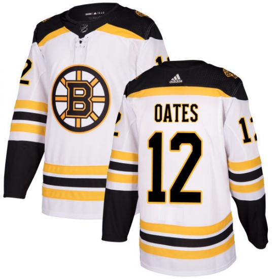Women's Adidas Boston Bruins 12 Adam Oates Authentic White Away NHL Jersey