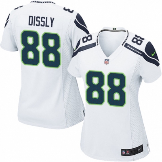 Women's Nike Seattle Seahawks 88 Will Dissly Game White NFL Jersey