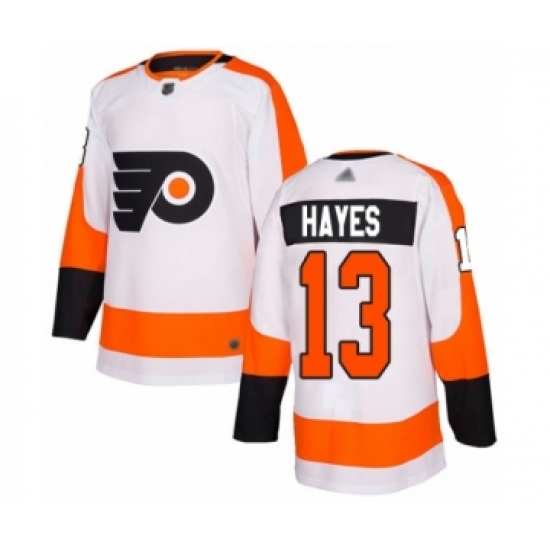 Youth Philadelphia Flyers 13 Kevin Hayes Authentic White Away Hockey Jersey