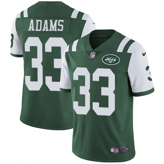 Youth Nike New York Jets 33 Jamal Adams Elite Green Team Color NFL Jersey