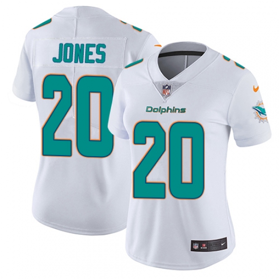 Women's Nike Miami Dolphins 20 Reshad Jones White Vapor Untouchable Limited Player NFL Jersey