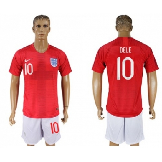 England 10 Dele Away Soccer Country Jersey