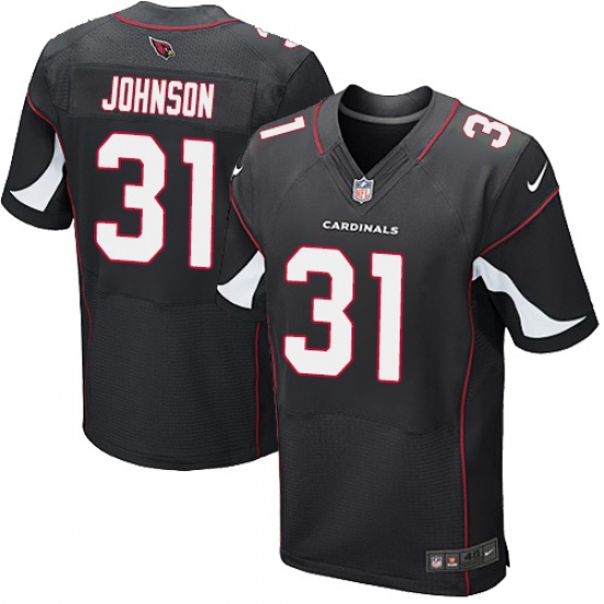 Men's Nike Arizona Cardinals 31 David Johnson Elite Black Alternate NFL Jersey