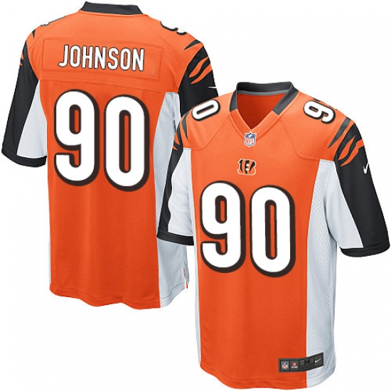 Men's Nike Cincinnati Bengals 90 Michael Johnson Game Orange Alternate NFL Jersey