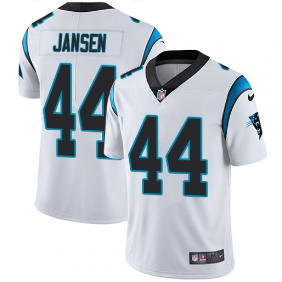 Men's Nike Carolina Panthers 44 J.J. Jansen White Vapor Untouchable Limited Player NFL Jersey