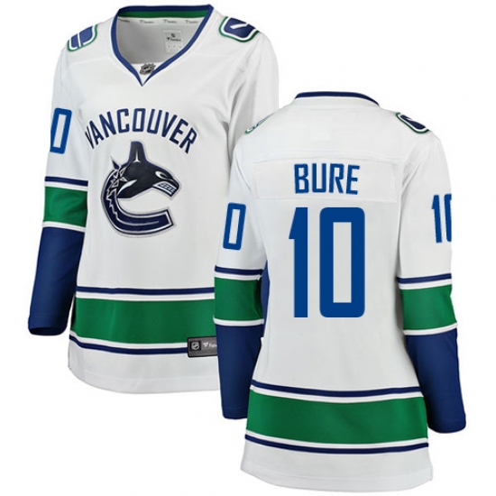 Women's Vancouver Canucks 10 Pavel Bure Fanatics Branded White Away Breakaway NHL Jersey