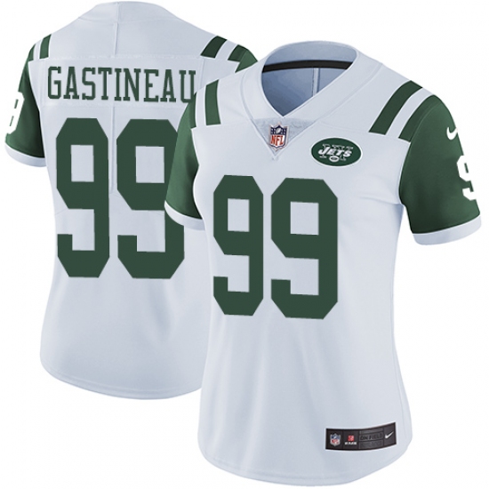 Women's Nike New York Jets 99 Mark Gastineau White Vapor Untouchable Limited Player NFL Jersey