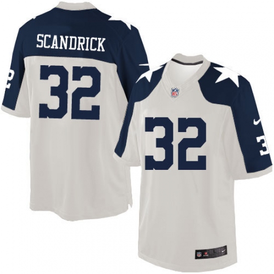 Men's Nike Dallas Cowboys 32 Orlando Scandrick Limited White Throwback Alternate NFL Jersey