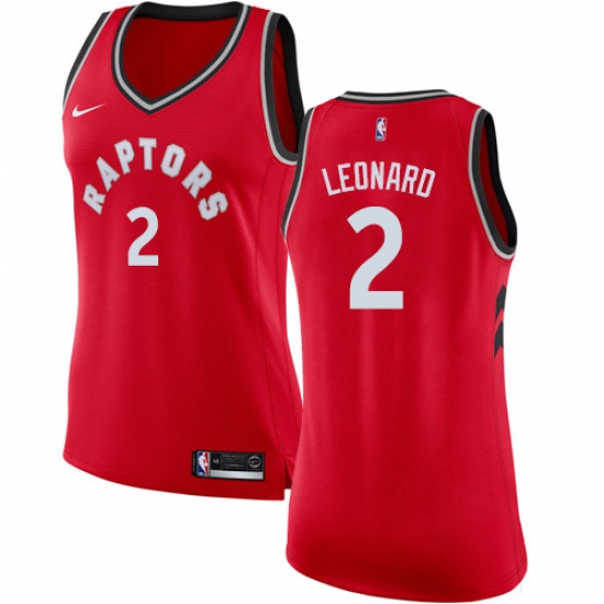 Women's Nike Toronto Raptors 2 Kawhi Leonard Swingman Red NBA Jersey - Icon Edition