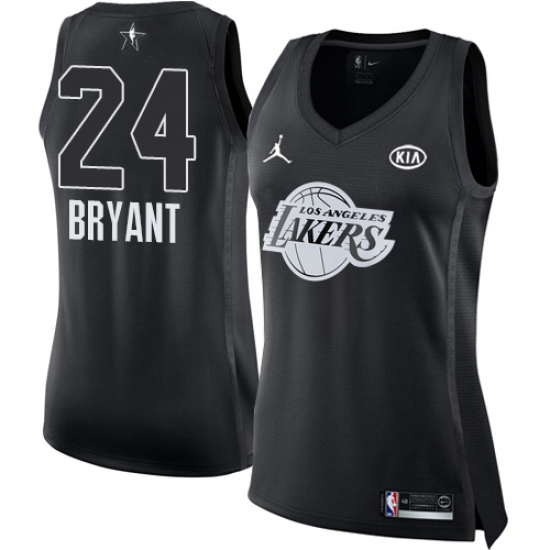 Women's Nike Los Angeles Lakers 24 Kobe Bryant Swingman Black 2018 All-Star Game NBA Jersey