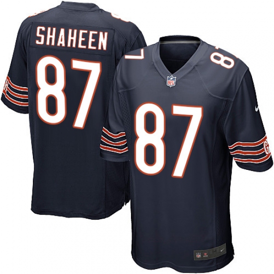 Men's Nike Chicago Bears 87 Adam Shaheen Game Navy Blue Team Color NFL Jersey