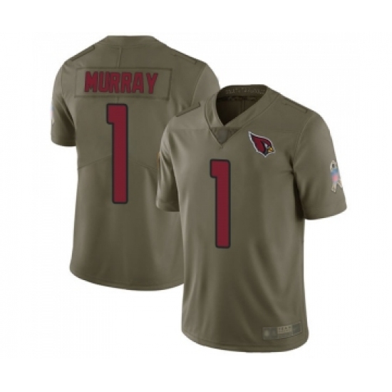 Youth Arizona Cardinals 1 Kyler Murray Limited Olive 2017 Salute to Service Football Jersey