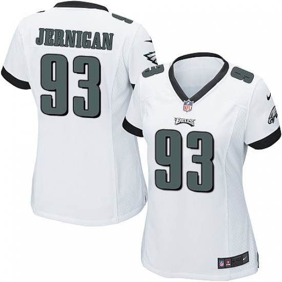 Women's Nike Philadelphia Eagles 93 Timmy Jernigan Game White NFL Jersey