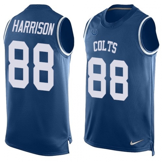 Men's Nike Indianapolis Colts 88 Marvin Harrison Limited Royal Blue Player Name & Number Tank Top NFL Jersey