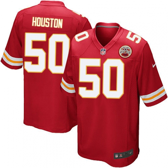 Men's Nike Kansas City Chiefs 50 Justin Houston Game Red Team Color NFL Jersey