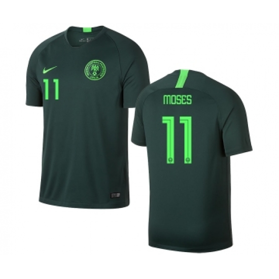 Nigeria 11 MOSES Away Soccer Country Jersey