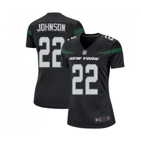 Women's New York Jets 22 Trumaine Johnson Game Black Alternate Football Jersey