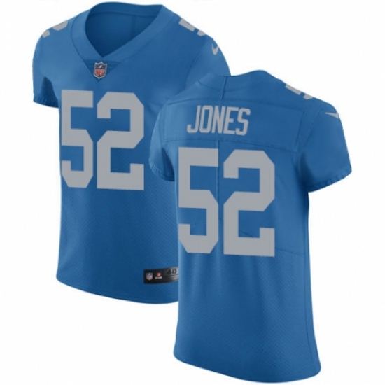 Men's Nike Detroit Lions 52 Christian Jones Blue Alternate Vapor Untouchable Elite Player NFL Jersey
