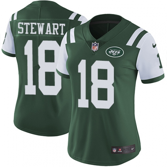 Women's Nike New York Jets 18 ArDarius Stewart Green Team Color Vapor Untouchable Limited Player NFL Jersey